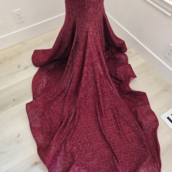 Tarik Ediz Long Red Dress Size 4 - Picture 9 of 14